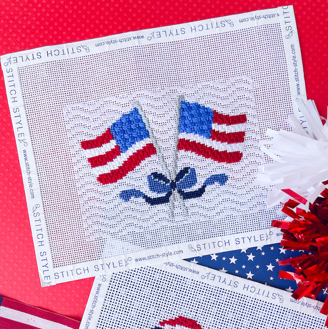 American Flags With Bow