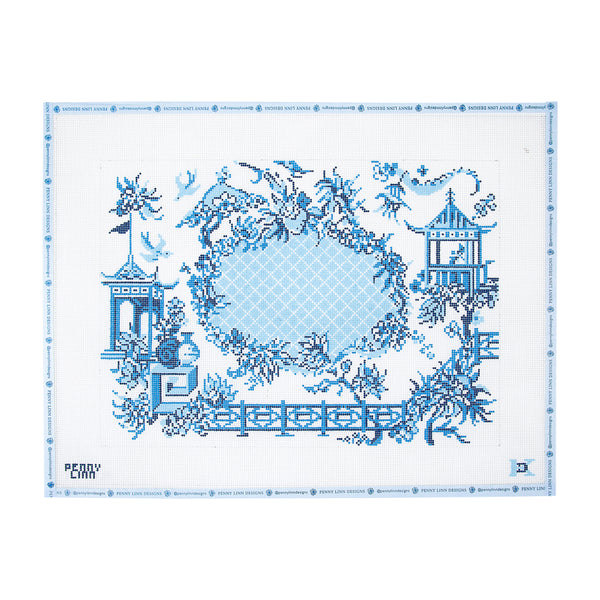 Chinoiserie Toile - Blue on White