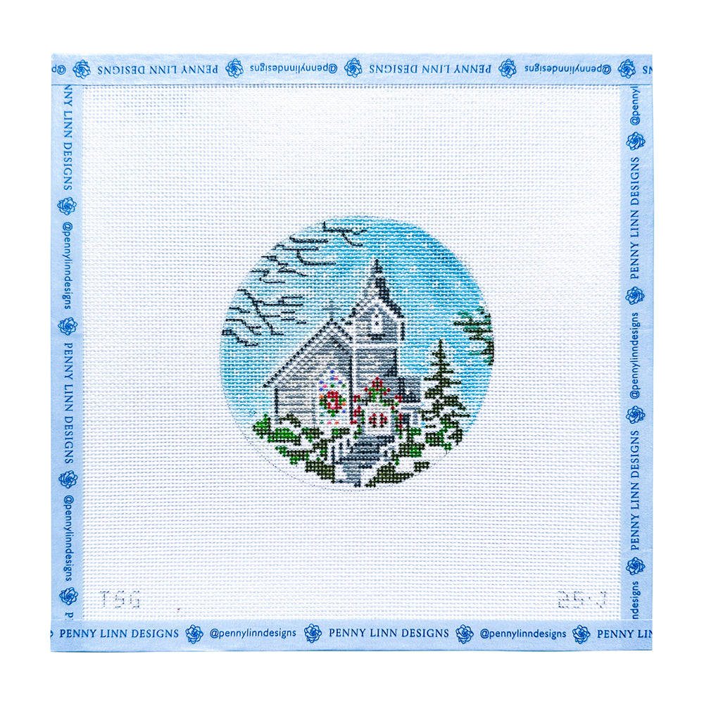 Sconset Chapel Winter Ornament