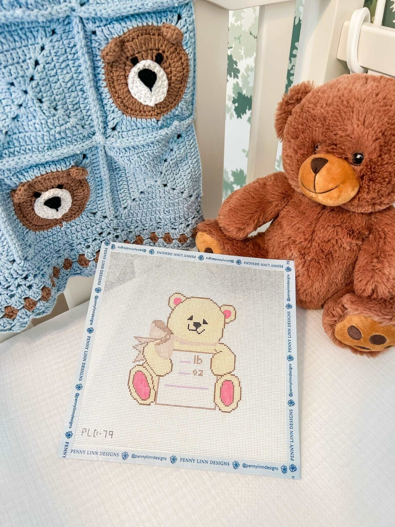 Bear Birth Announcement - Penny Linn Designs - Penny Linn Designs